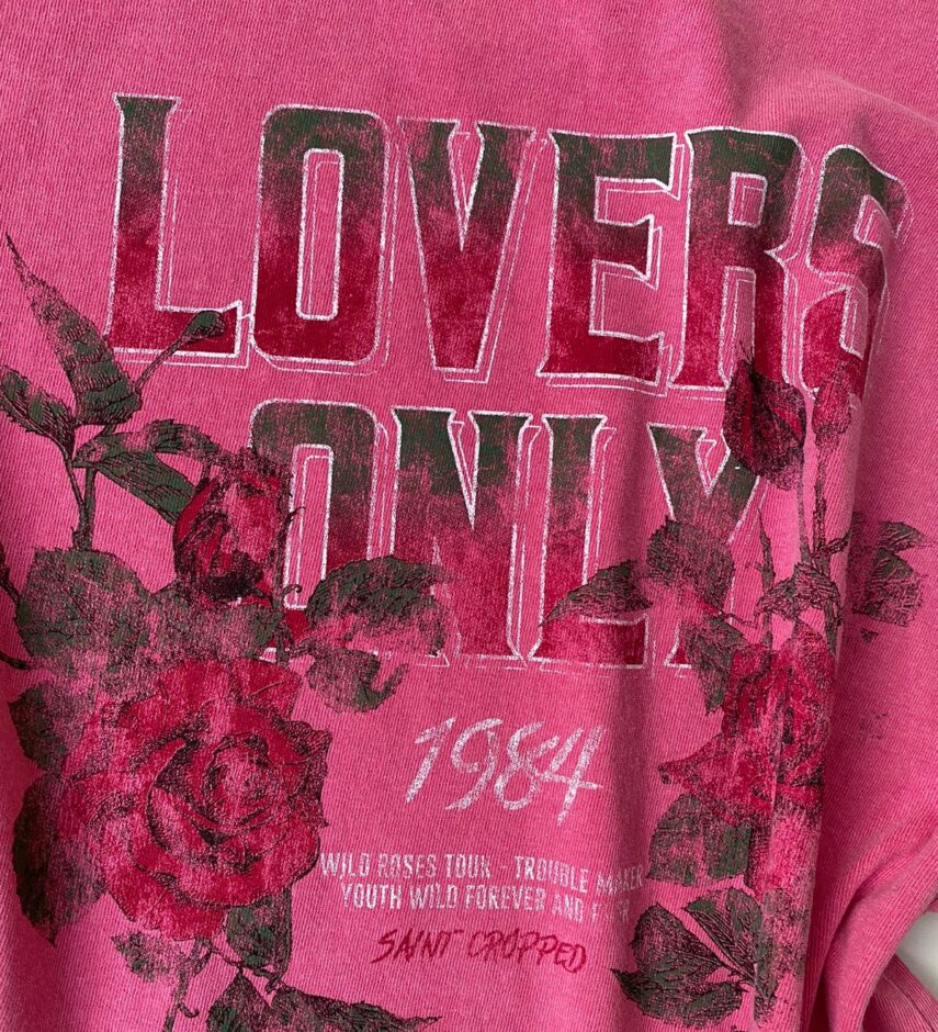 T-shirt Manga Curta Lovers Only Rosa - Fernanda Ramos Store
