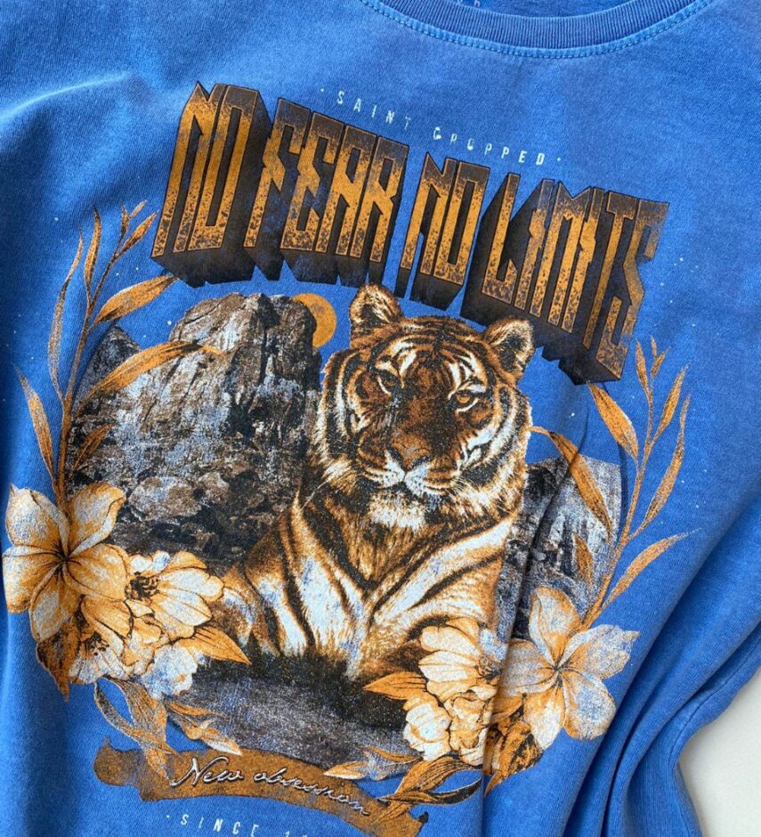 T-shirt Manga Curta No Fear No Limits Azul - Fernanda Ramos Store