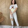 T-shirt Manga Curta Ursinho It Girl Off White - Fernanda Ramos Store