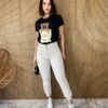 T-shirt Manga Curta Ursinho It Girl Preta - Fernanda Ramos Store