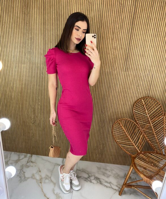 fernandaramosstore com br vestido canelado sem bojo manga curta pink