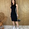 fernandaramosstore com br vestido canelado sem bojo preto detalhe em branco