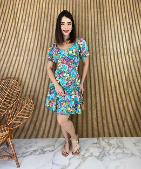 fernandaramosstore com br vestido curto com bojo estampado floral fundo azul 5