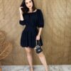 fernandaramosstore com br vestido curto sem bojo preto com amarracao