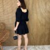 fernandaramosstore com br vestido curto sem bojo preto com amarracao 2