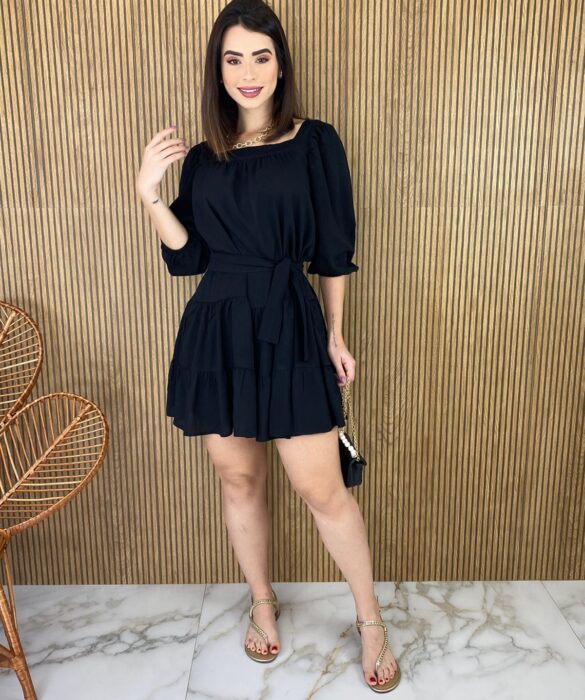 fernandaramosstore com br vestido curto sem bojo preto com amarracao 3