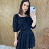 fernandaramosstore com br vestido curto sem bojo preto com amarracao 5