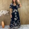 fernandaramosstore com br vestido longo com bojo manga curta estampado fundo preto