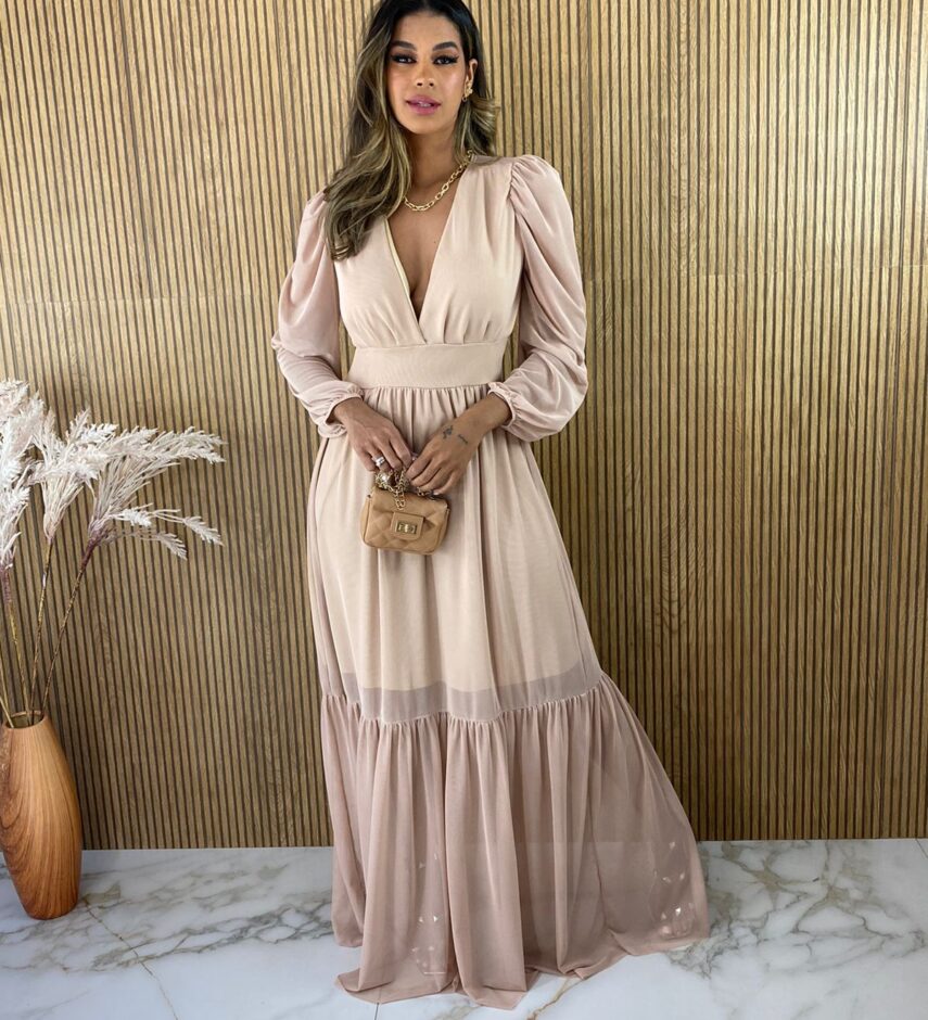 fernandaramosstore com br vestido longo com bojo manga longa bege 2