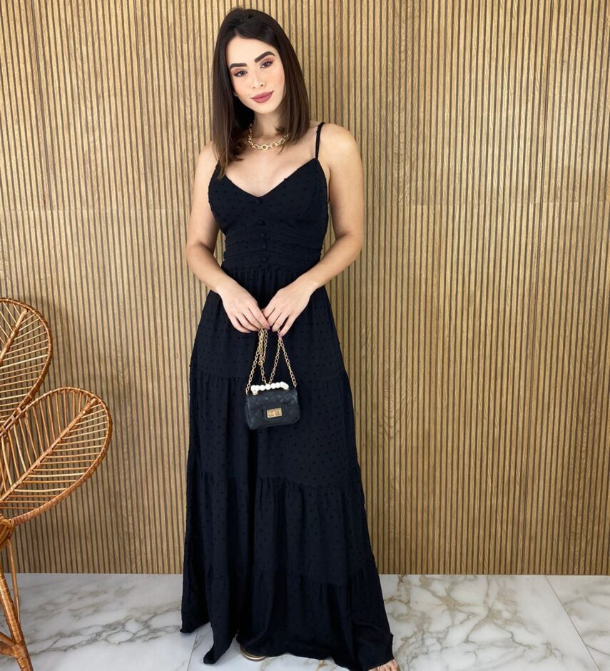 fernandaramosstore com br vestido longo com bojo viscolinho alca regulavel preta 3
