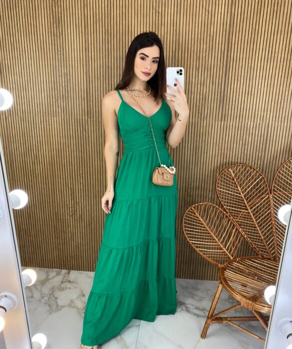 fernandaramosstore com br vestido longo com bojo viscolinho alca regulavel verde 1