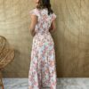 fernandaramosstore com br vestido longo manga curta sem bojo crepe floral laranja