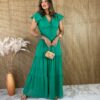 fernandaramosstore com br vestido longo manga curta sem bojo crepe verde