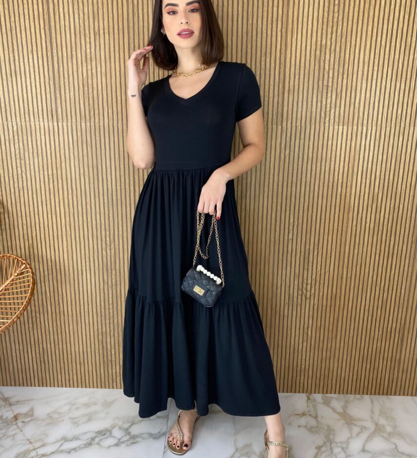 fernandaramosstore com br vestido longo preto manga curta sem bojo camadas 4