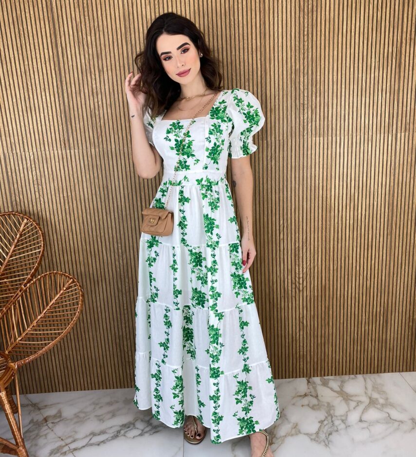 fernandaramosstore com br vestido longo sem bojo estampado verde manga bufante 2