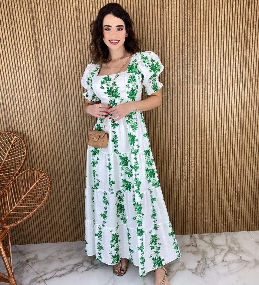 fernandaramosstore com br vestido longo sem bojo estampado verde manga bufante 3