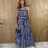 fernandaramosstore com br vestido longo sem bojo listrado azul amarracao na alca