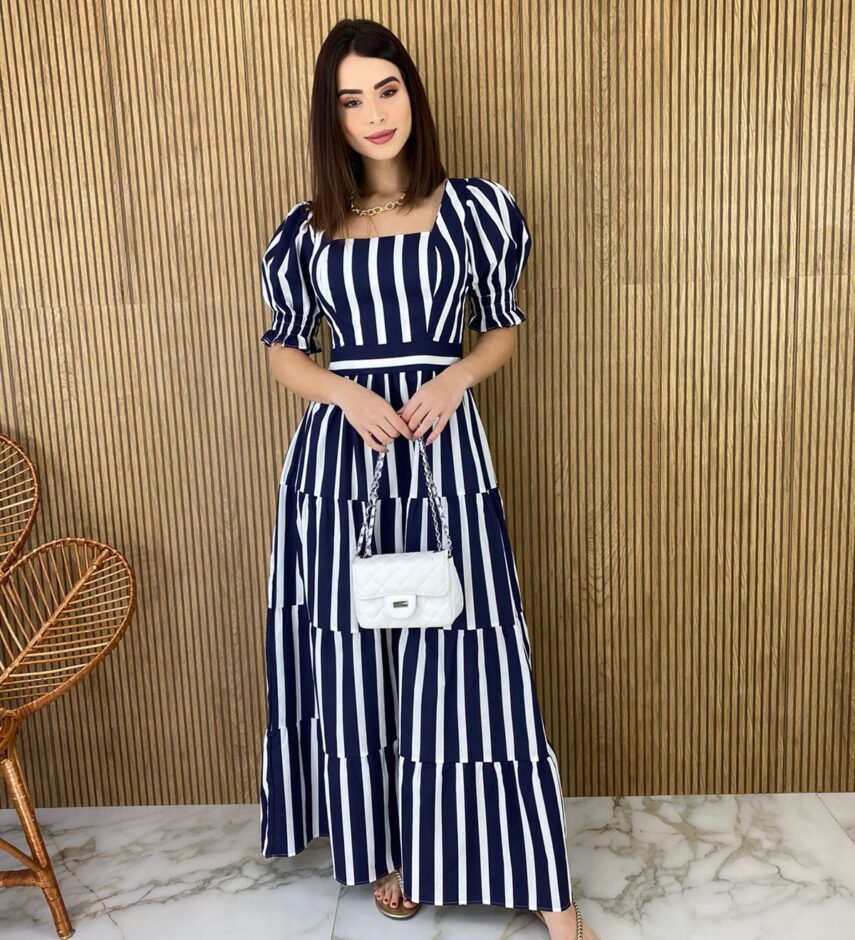 fernandaramosstore com br vestido longo sem bojo listrado azul marinhomanga bufante 2