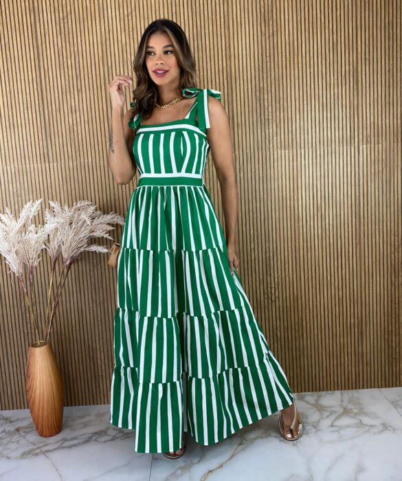 fernandaramosstore com br vestido longo sem bojo listrado verde amarracao na alca 2