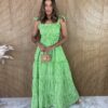 fernandaramosstore com br vestido longo sem bojo listrado verde detalhe em lastex