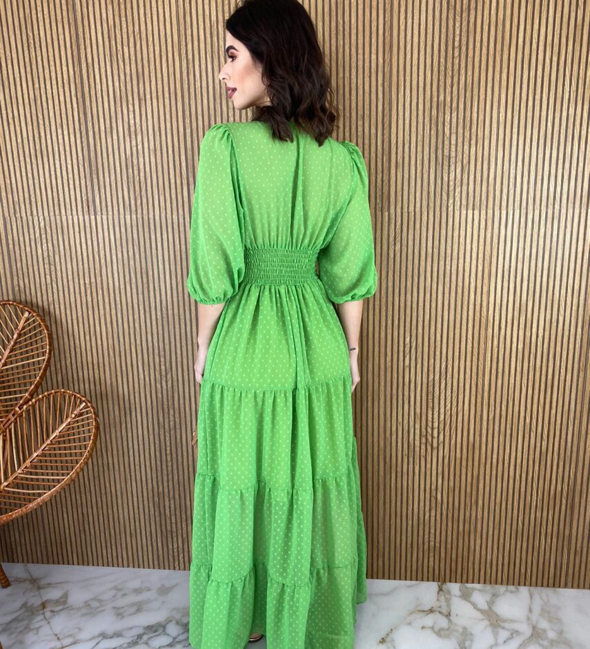 fernandaramosstore com br vestido longo sem bojo manga 34 pipoquinha verde 1