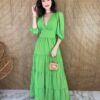 fernandaramosstore com br vestido longo sem bojo manga 34 pipoquinha verde 4