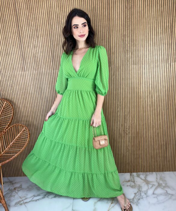 fernandaramosstore com br vestido longo sem bojo manga 34 pipoquinha verde