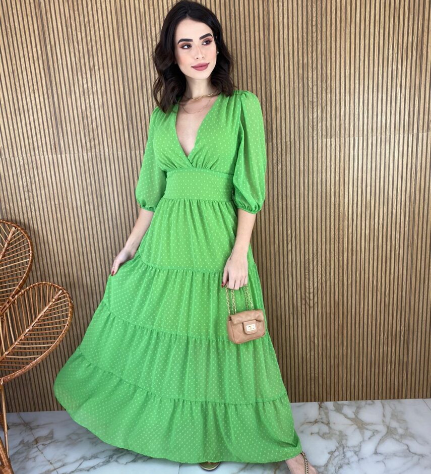 fernandaramosstore com br vestido longo sem bojo manga 34 pipoquinha verde