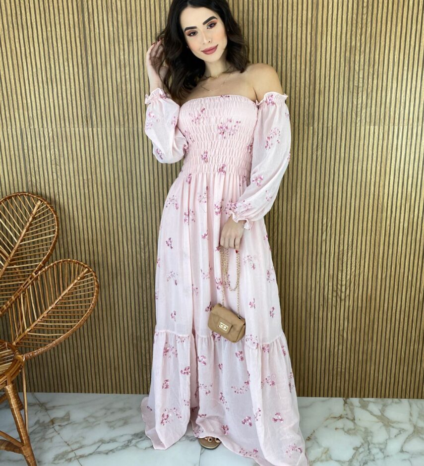 fernandaramosstore com br vestido longo sem bojo manga longa com lastex rosa 2