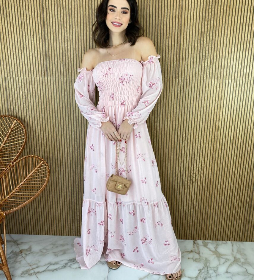 fernandaramosstore com br vestido longo sem bojo manga longa com lastex rosa 3