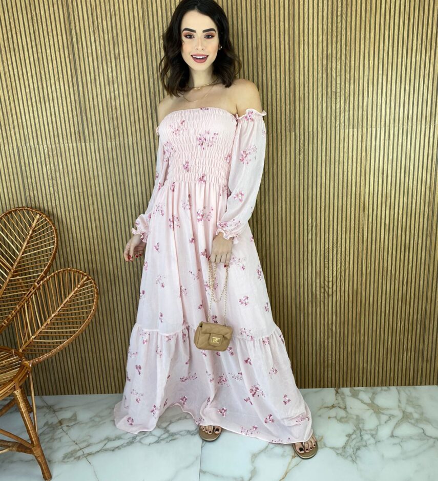 fernandaramosstore com br vestido longo sem bojo manga longa com lastex rosa 4
