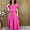 fernandaramosstore com br vestido longo sem bojo pink manga bufante 2