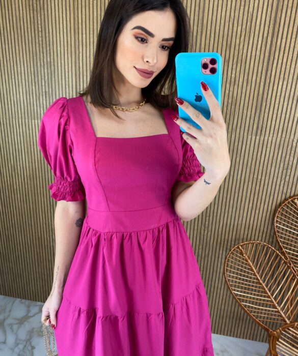 fernandaramosstore com br vestido longo sem bojo pink manga bufante 5