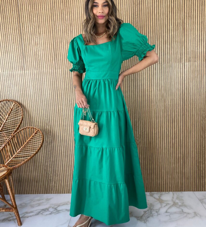 fernandaramosstore com br vestido longo sem bojo verde bandeira manga bufante 2