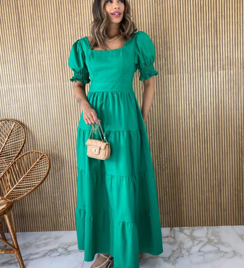 fernandaramosstore com br vestido longo sem bojo verde bandeira manga bufante 3