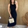 fernandaramosstore com br vestido midi de malha alca grossa com amarracao preto 3