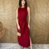 fernandaramosstore com br vestido midi de malha alca grossa com amarracao vermelho