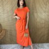 fernandaramosstore com br vestido midi de malha manga curta com amarracao laranja 1