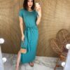 fernandaramosstore com br vestido midi de malha manga curta com amarracao verde 1