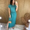 fernandaramosstore com br vestido midi de malha manga curta com amarracao verde