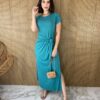 fernandaramosstore com br vestido midi de malha manga curta com amarracao verde 2