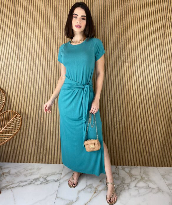 fernandaramosstore com br vestido midi de malha manga curta com amarracao verde 5