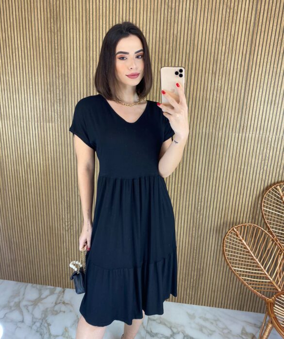 fernandaramosstore com br vestido midi de malha manga curta preto 1