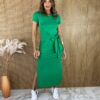 fernandaramosstore com br vestido midi manga curta sem bojo com amarracao verde 2