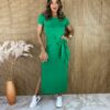 fernandaramosstore com br vestido midi manga curta sem bojo com amarracao verde 5