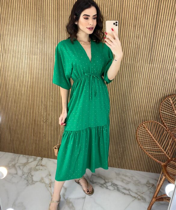 fernandaramosstore com br vestido midi sem bojo elastico na cintura verde