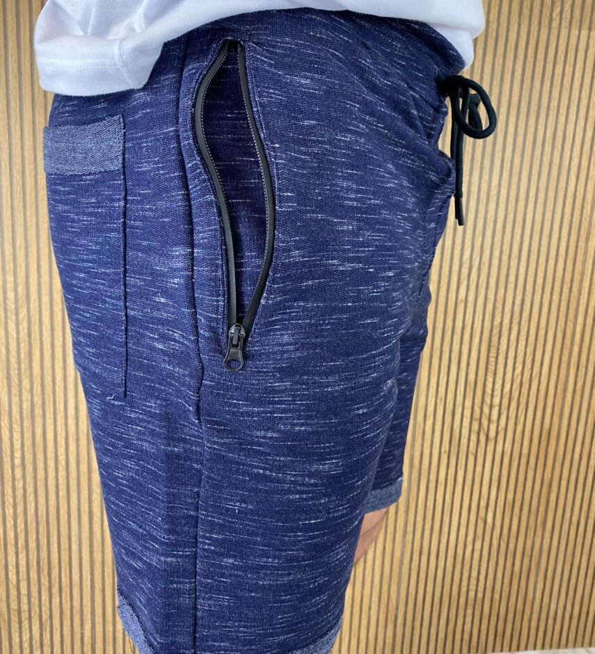 fernandaramosstore com br bermuda masculina moletom com ziper nos bolsos azul 3745 2