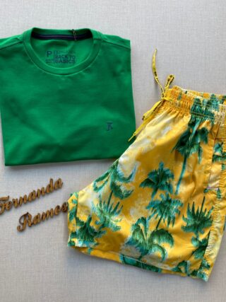 fernandaramosstore com br bermuda masculina tactel estampa coqueiros amarelo
