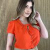 fernandaramosstore com br blusa feminina manga curta coral com detalhe trancado 2