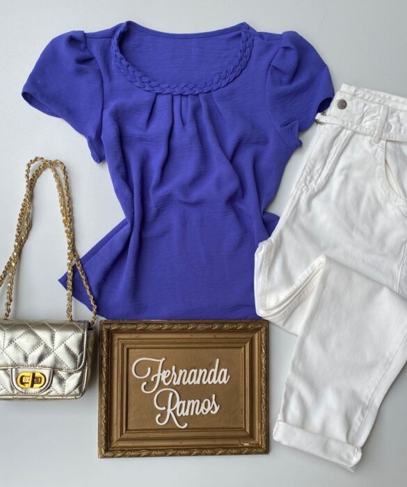 fernandaramosstore com br blusa feminina manga curta roxo com detalhe trancado